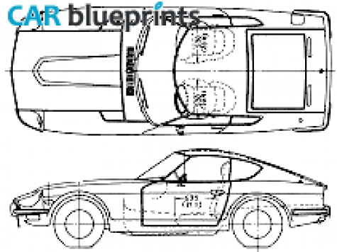 1972 Datsun Fairlady 240Z Coupe blueprint