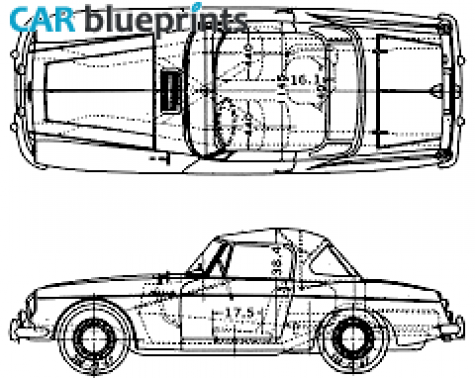 1964 Datsun Fairlady 310 SPL 1500 Cabriolet blueprint