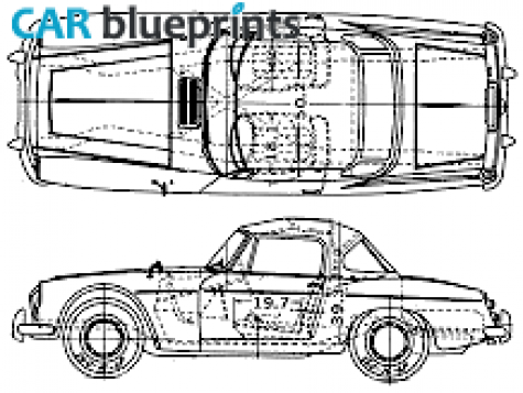 1967 Datsun Fairlady 311 SPL 1600 Cabriolet blueprint