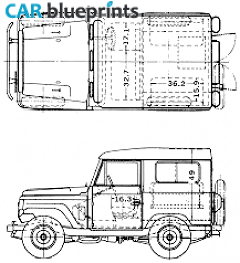 1963 Datsun Patrol L60 Wagon blueprint