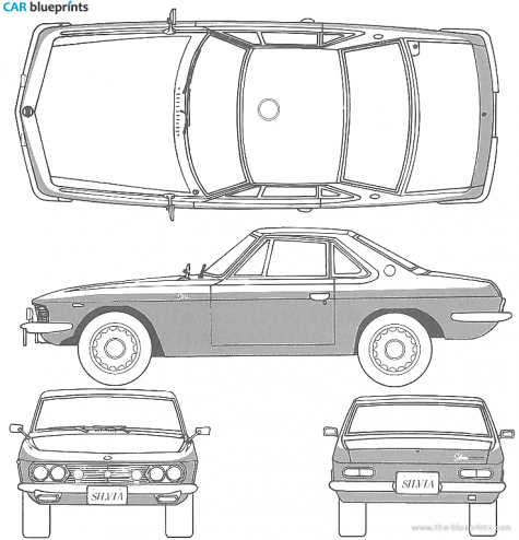 Datsun Silvia CSP311 Coupe blueprint