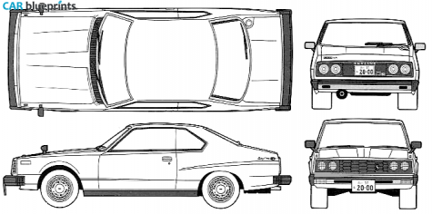 2000 Datsun Skyline 240k gt es Coupe blueprint