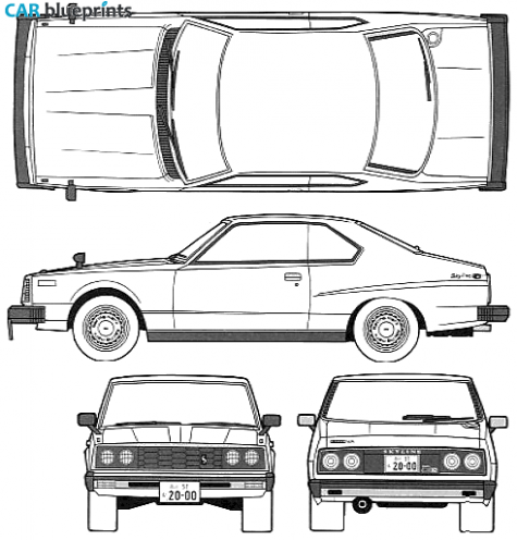 1977 Datsun Skyline/240K 2000GT ES C210 Coupe blueprint