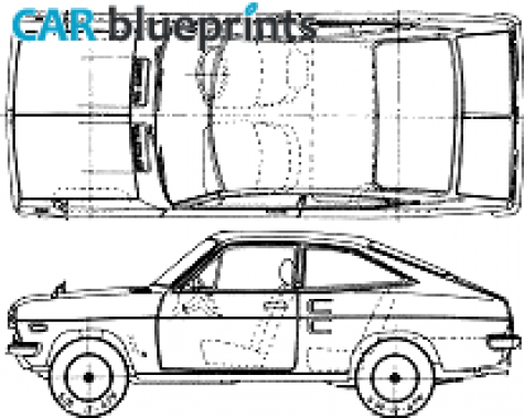 1972 Datsun Sunny 1200 deluxe Coupe blueprint