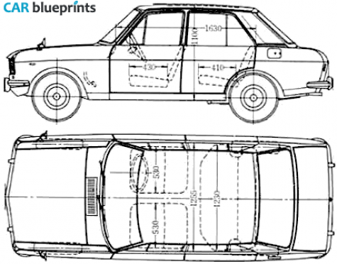 1965 Datsun Sunny 4-door Hatchback blueprint