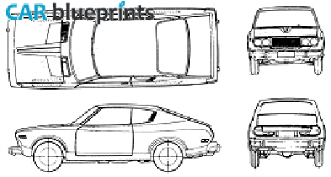 1975 Datsun Violet 710 Coupe blueprint