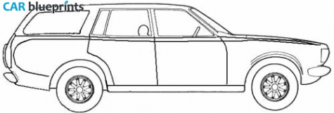 Datsun 180B Bluebird 610 Wagon blueprint