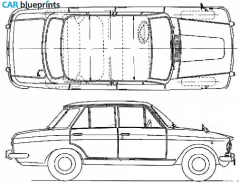 Datsun Bluebird 411 Sedan blueprint