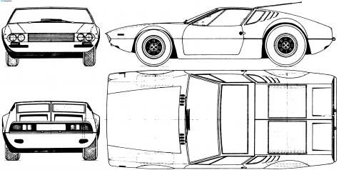 1967 De Tomaso Mangusta Coupe blueprint
