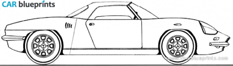 1963 De Tomaso Vallelunga Spider Coupe blueprint