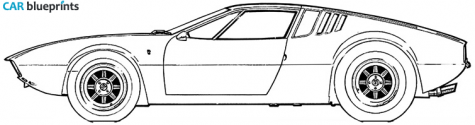 1967 De Tomaso Mangusta Coupe blueprint