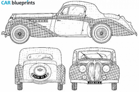 1935 Delahaye 135 Coupe blueprint