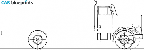 1985 Diamond Reo Giant C11642DB Truck blueprint