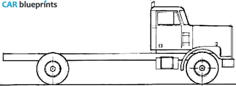 1985 Diamond Reo Giant C11644DB Truck blueprint