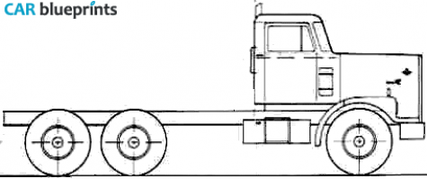 1982 Diamond Reo Giant C11664DBH Truck blueprint