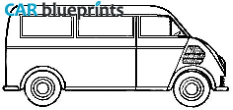 1952 DKW  Bus blueprint