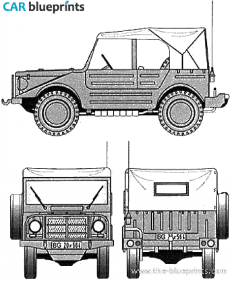 1968 DKW Munga F91/6 SUV blueprint