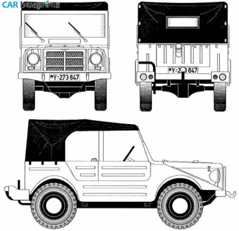 1968 DKW Munga F91/6 SUV blueprint