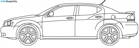 2007 Dodge Avenger RT Sedan blueprint