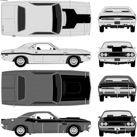 1970 Dodge Challenger Coupe blueprint