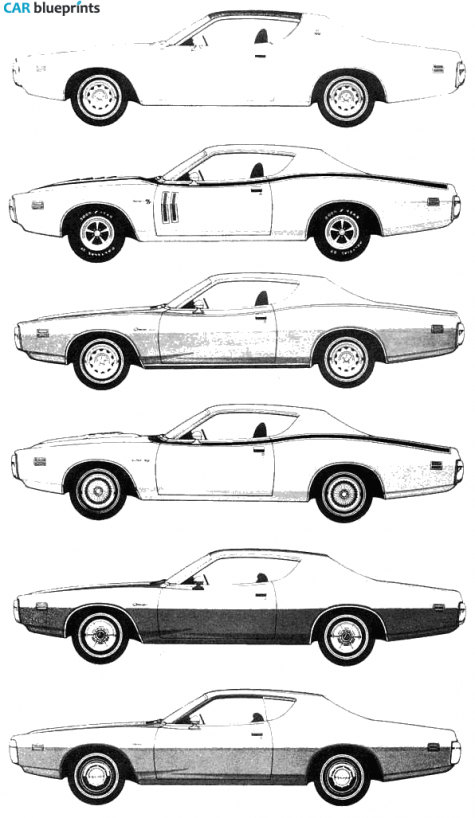 1971 Dodge Charger Coupe blueprint