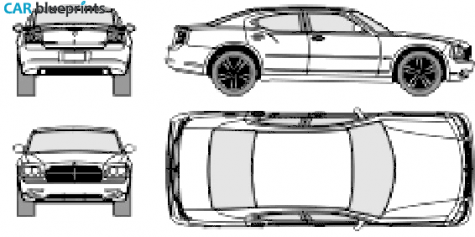 2005 Dodge Charger Sedan blueprint