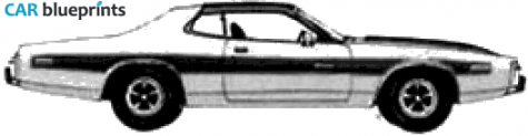 1974 Dodge Charger Rallye Hardtop Coupe blueprint