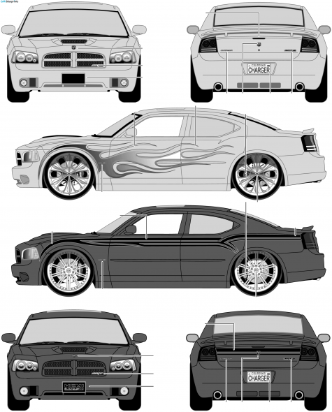 2006 Dodge Charger SRT8 Sedan blueprint