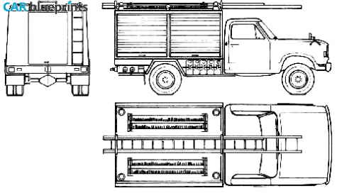 1978 Dodge D200 Fire Truck blueprint