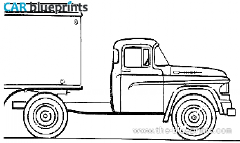 1959 Dodge D700 Truck blueprint