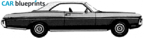 1971 Dodge Monaco 2-door Hardtop Coupe blueprint