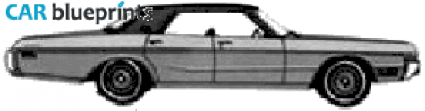 1973 Dodge Monaco brougham 4-door Sedan blueprint