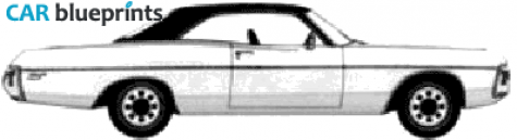 1971 Dodge Polara brougham 2-door Sedan blueprint