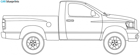 2007 Dodge Ram Short Box Pick-up blueprint