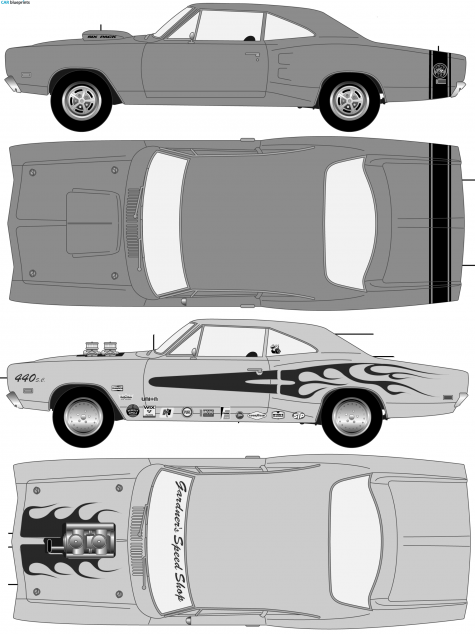 1969 Dodge Super Bee Coupe blueprint