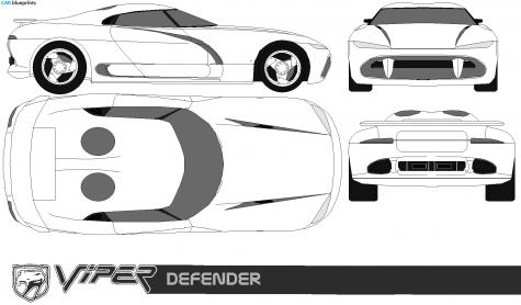 1998 Dodge Viper Defender Coupe blueprint