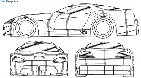 2003 Dodge Viper GTSR Coupe blueprint