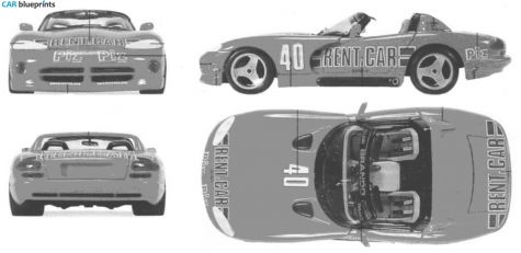 1998 Dodge Viper RT 10 Coupe blueprint