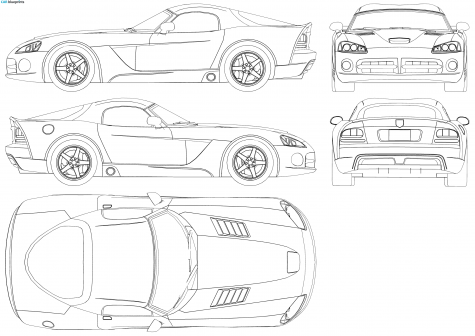 2003 Dodge Viper SRT-10 Coupe blueprint