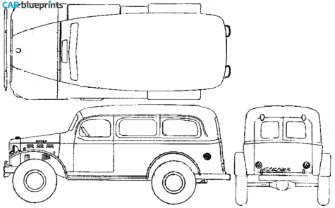 1942 Dodge WC-53 Carryall Van blueprint
