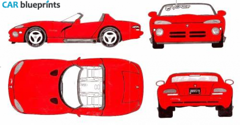 1994 Dodge Viper RT10 Cabriolet blueprint