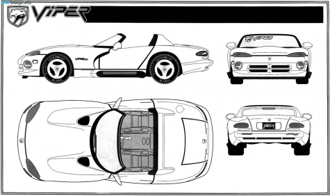 1991 Dodge Viper Coupe blueprint