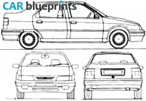 1997 Dongfeng Fukang EMC Sedan blueprint