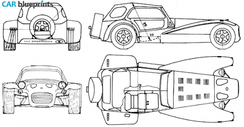 1990 Donkervoort S8AT Roadster blueprint