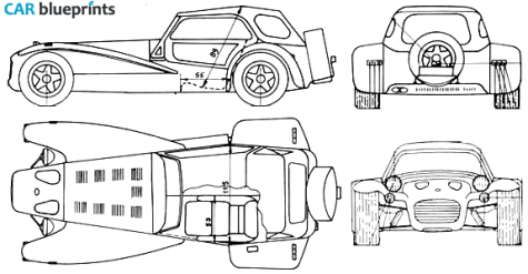 1990 Donkervoort S8 AT Cabriolet blueprint