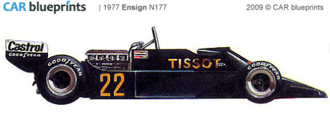 1977 Ensign N177 F1 OW blueprint