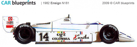 1982 Ensign N181 F1 OW blueprint