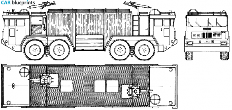 1972 Faun 4-Archer Fire Truck blueprint