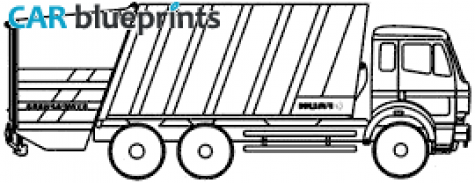 2006 Faun Sympapress Dump Truck blueprint