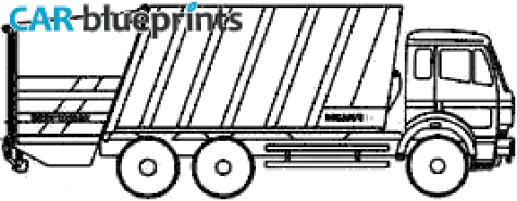 2006 Faun Variopress Dump Truck blueprint